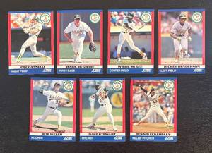 lot 462R image: B - Oakland Athletics Score Baseball Cards - Including Canseco, McGwire, Henderson, Eckersley and More