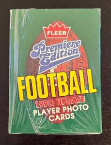 lot 498R image: B - New Fleer Premiere Edition Football 1990 Update Player Photo Cards