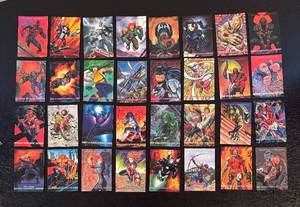 lot 542R image: LC - 1993 Marvel Masterpieces Trading Card Lot - Vintage Marvel Cards
