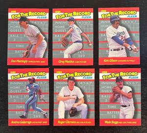 lot 548R image: LC - Fleer For The Record 1989 Baseball Cards