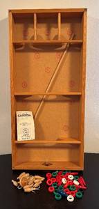 lot 589R image: BR1 - MERDEL Skittles No. 101 Vintage Wooden Skittles Game Cabinet