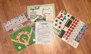 lot 600R image: LC - Chef Boyardee Home Team Baseball Game - Vintage Play Ball Board Game