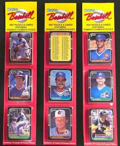 lot 311K image: BR1 - Donruss Baseball Puzzle & Cards 1987 - 3 Sets (3 Packs Pictured)