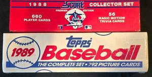 lot 382K image: BR1 - Topps Baseball 1989 Complete Set (792 Cards) Score Collector Set 1988 (660  56 Cards) Sealed