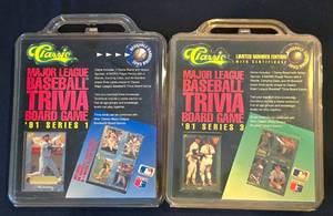 lot 384K image: BR1 - Classic Major League Baseball Trivia Board Game Series 1 & 3 (1991) - Pair