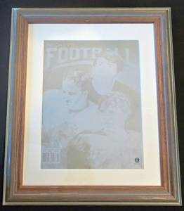 lot 387K image: BR1 - Beckett Printers Plate Football Cover 2004 - Framed Features Payton, Eli and Archie Manning