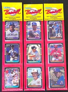 lot 396K image: BR1 - Donruss Baseball 1987 Puzzle & Cards - 3 Sets