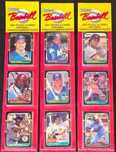 lot 397K image: BR1 - Donruss 1987 Baseball Puzzle & Cards - Roberto Clemente Puzzle (3 Sets)