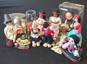 lot 405K image: BR1 - Danish Dolls in Original National Costumes - Mixed Ethnic Doll Lot