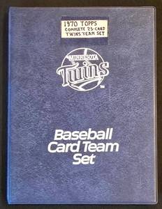 lot 501K image: BR1 - Topps 1970 Twins Team Set - Complete 25-Card Baseball Card Collection