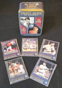 lot 513K image: BR1 - Iron Men of Baseball - Metallic Impressions All-Metal Cards Tin Set (Cal Ripken Jr., Lou Gehrig)