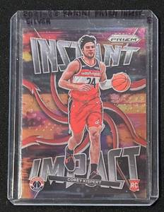 lot 50C image: B - Corey Kispert 2021-22 Panini Prizm Instant Impact Rookie Card Silver - Washington Wizards