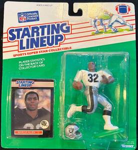 lot 53C image: B - 1989 Kenner Starting Lineup Marcus Allen Figure with Collector Card