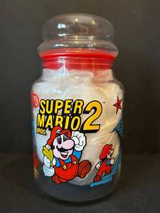 lot 104C image: B - Nintendo Super Mario Bros 2 Glass Jar with Lid 7 Inch