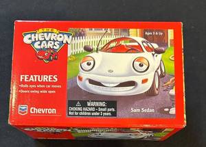lot 114C image: B - Chevron Cars Sam Sedan Die-Cast Toy with Original Box