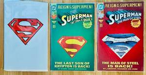 lot 182C image: B - Set of 3 DC Superman Comics Reign of the Supermen