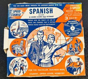 lot 189C image: B - Vintage Speed Course in Spanish 2-Record Set with Booklets, Columbia University
