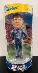lot 264C image: HC - Rusty Wallace NASCAR Limited Edition Bobble Dobble Bobblehead in Sealed Packaging