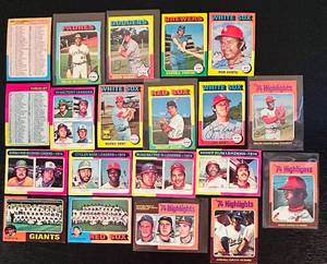 lot 267C image: B - 1975 Topps Mini Baseball Card Lot with Checklist and Leaders Highlights