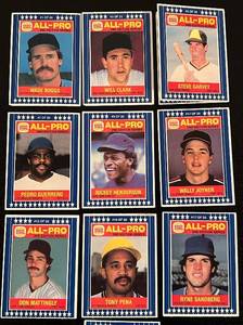lot 269C image: B - 1987 Burger King All-Pro 2nd Edition Series Complete Set Uncut Panels