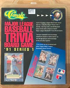 lot 270C image: HC - Set of 3 Classic Major League Baseball Trivia Board Games 1991 Series 1, 2, and 3