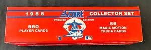 lot 526C image: HC - Score 1988 Premier Edition Collector Set - Baseball Cards (660)  56 Trivia Cards