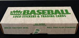lot 529C image: HC - Fleer Baseball Logo Stickers & Trading Cards - Factory Sealed Box