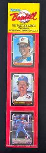 lot 536C image: HC - Donruss Baseball 1987 Puzzle & Cards - 75 Cards  18 Puzzle Pieces - Roberto Clemente Puzzle