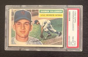 B - 1956 Topps Harmon Killebrew #164 PSA 8 (OC) Baseball Card