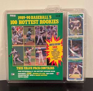 lot 12R image: B - Factory-Sealed 1989-90 Baseballs 100 Hottest Rookies Book with Score Sports Cards Set
