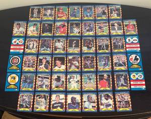 lot 20R image: G - 1987 Fleer Limited Edition Baseball Superstars Trading Card and Logo Sticker Set