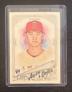 lot 21R image: B - 2018 Topps Allen & Ginter Shohei Ohtani Rookie Baseball Card #100