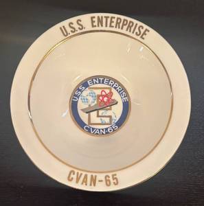 lot 23R image: B - Vintage Homer Laughlin U.S.S. Enterprise CVAN-65 Bowl