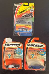 lot 69R image: B - Set of 3 Vintage Matchbox Diecast Cars in Original Packaging