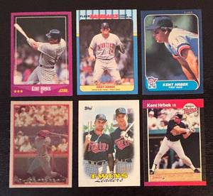 lot 80R image: B - Set of 6 Kent Hrbek Minnesota Twins Baseball Cards