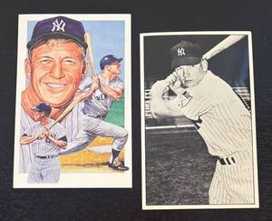 lot 84R image: B - Set of 2 Mickey Mantle Collector Postcards
