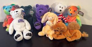 lot 89R image: B - Collection of 8 Beanie Babies and Beanie Baby Style Plush Animals