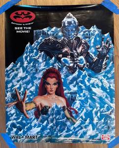 lot 127R image: B - Batman & Robin 1997 Movie Promo Poster featuring Mr. Freeze and Poison Ivy Unframed