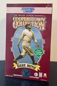 lot 141R image: B - Unopened Starting Lineup Cooperstown Collection Babe Ruth Figure