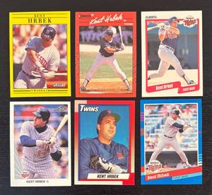 lot 154R image: B - Set of Kent Hrbek Minnesota Twins Baseball Cards