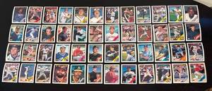 lot 217R image: B - Lot of 45 Vintage Topps Baseball Cards Assorted Players and Teams