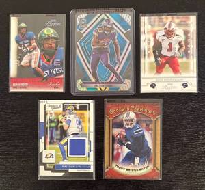lot 223R image: B - Collection of 5 NFL Football Cards