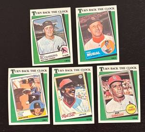 lot 230R image: B - Set of 5 Turn Back the Clock Baseball Sports Cards