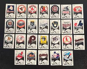 lot 247R image: B - Collection of Vintage MLB Baseball Team Sticker Cards