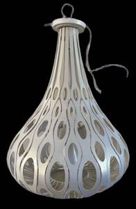 Varaluz Masquerade 149C04PE White Pearl Handcrafted Recycled Steel 4-Light Pendant