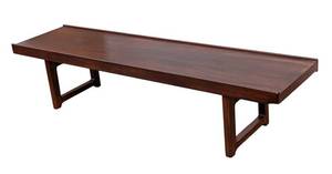 Mellemstrands Trevareindustri Bruksbo Modell Rosewood Mid-Century Bench