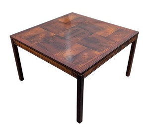 Vintage Mid Century Modern HEGGEN Rosewood Parquet Table