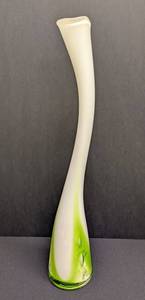 Mid Century Modern Murano Art Glass Stretched Art Glass Vase