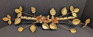 Vintage Copper & Brass Floral Wall Hanging