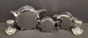 Vintage Art Deco Tea Set with Salt & Pepper Shakers